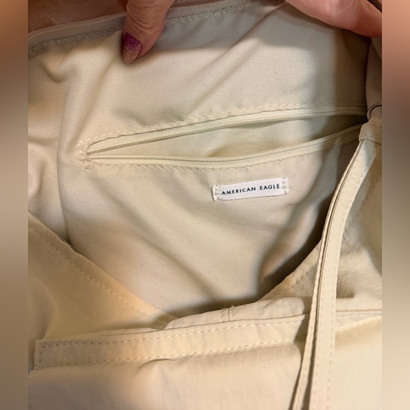 American Eagle Outfitters Cream Canvas Crossbody NWOT - Picture 4 of 7